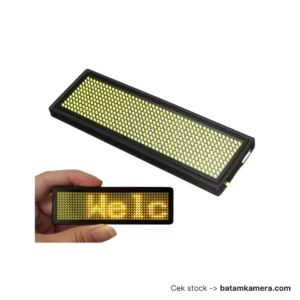 WITZY LED Badge Text Display Screen Bluetooth Red Text 9.8x0.8x2.2cm - W98