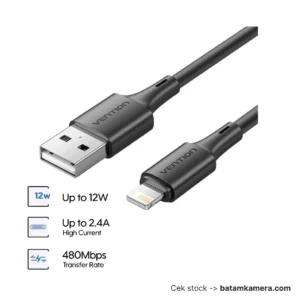 Vention Kabel USB A to C/Micro/Lightning Male 10W 18W 2.4A 480Mbps Cable - LAQ